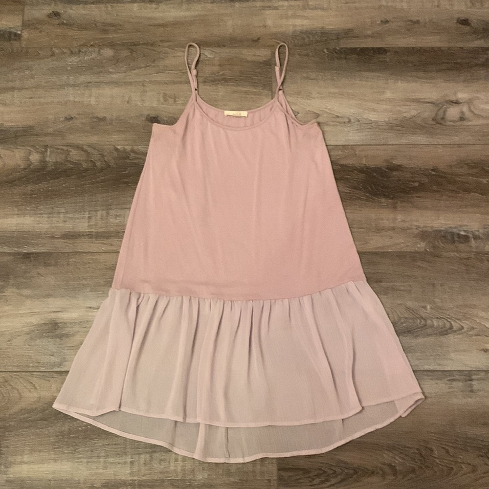 easel brand boho layering cami with gauzy detail hem in lavender